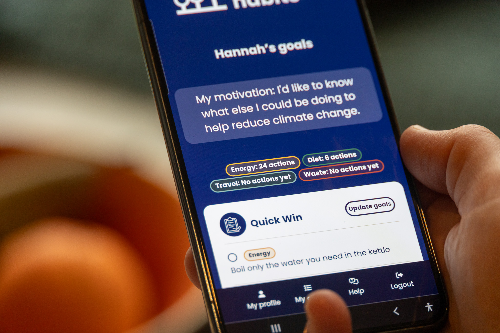 Climate Habits - goals