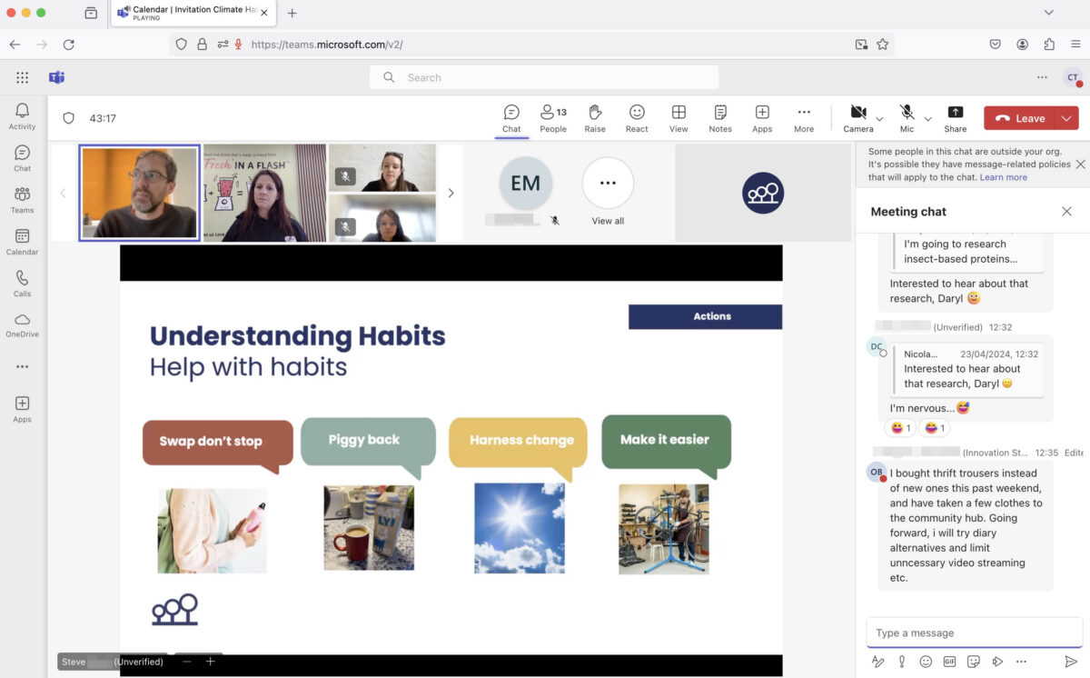 Climate Habits workshop